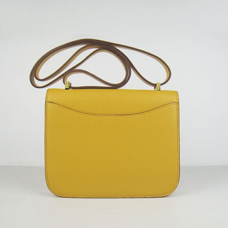 Hermes Constance Shoulder Bag Yellow Glod